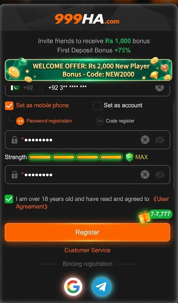 999HA Win Game interface image