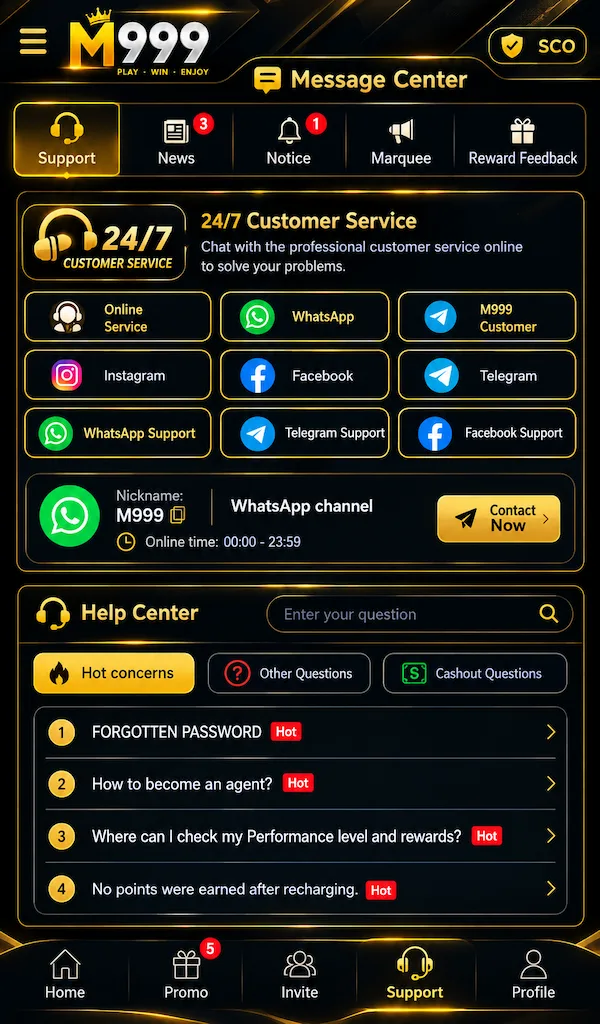 M999 Game interface image