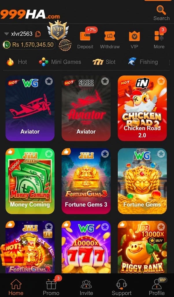 999HA Win Game interface image