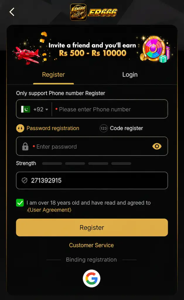 ER666 Game interface image