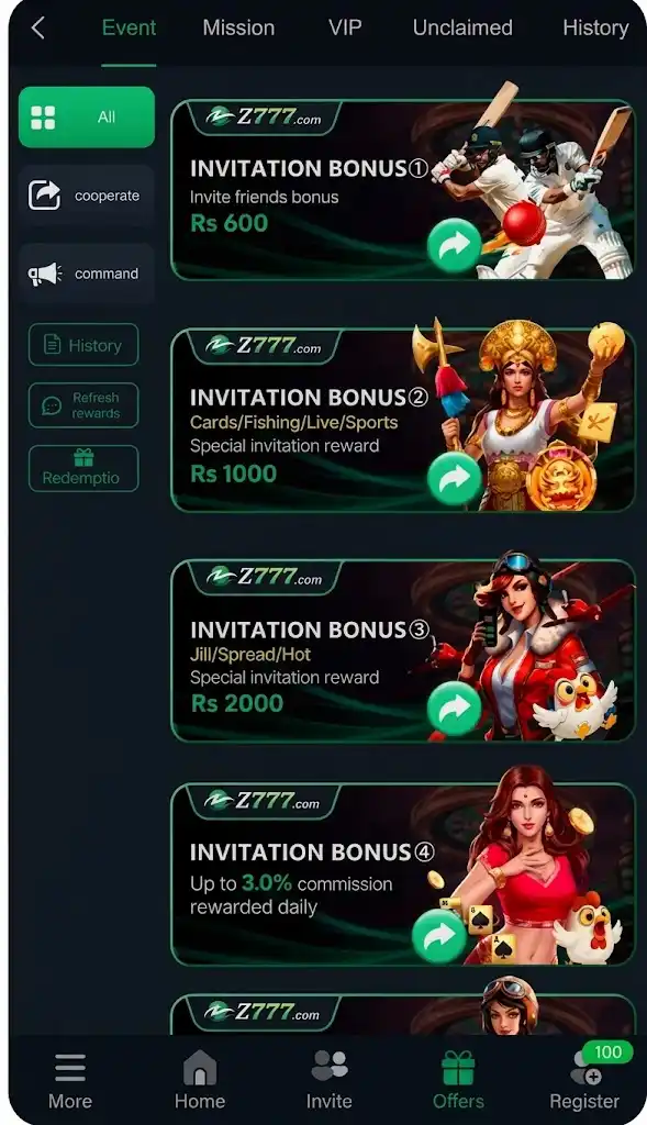 Z777 Game interface image