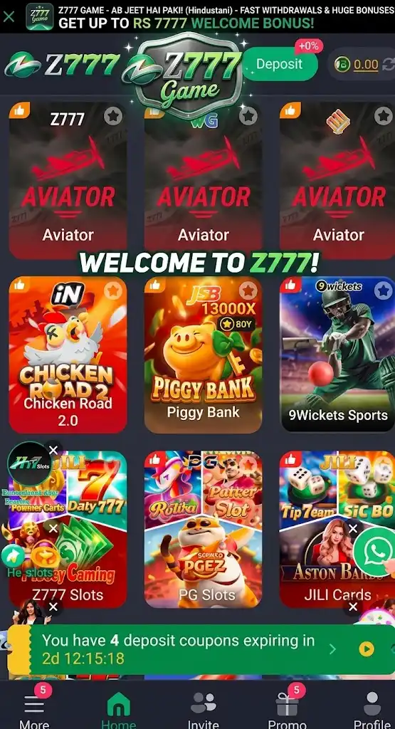 Z777 Game interface image